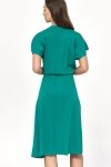 Nife Wiskozowa sukienka o kimonowym kroju w kolorze zielonym - S222