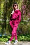 Merribel Goldenia Bordowy welurowy komplet