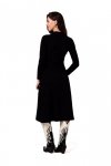 BeWear B266 Sukienka rozkloszowana z kieszeniami - czarna
