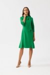 Stylove S346 Sukienka z wiązaniem przy szyi - soczysty zielony