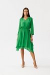 Stylove S354 Sukienka warstwowa szyfonowa - soczysty zielony