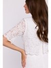 Stylove S379 Koronkowa sukienka z podwójną górą - ecru