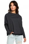 BeWear B094 Bluza z dekoltem z tyłu - grafitowa