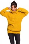 Be Knit BK030 Długi sweter z golfem - miodowy