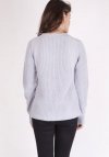 MKMSwetry Sweter Victoria SWE 123 Jasny szary