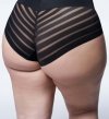 Julimex Body 119 Mesh Body Open Biust Czarne