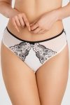 Gorsenia K842 Black-White bielizna majtki stringi