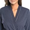 Italian Fashion Szlafrok Montana rękaw 3/4 granatowy
