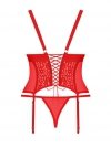 Obsessive Gorset i stringi Blossmina czerwone