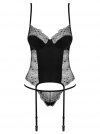 Obsessive Gorset i stringi Sharlotte czarny