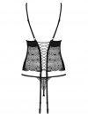 Obsessive Gorset i stringi Sharlotte czarny