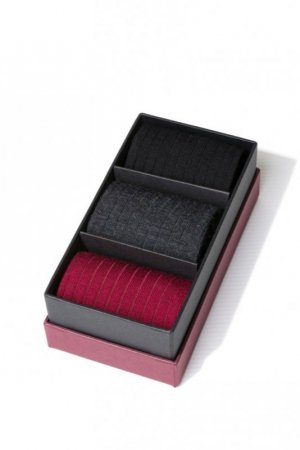 STEVEN Boxy 3 pary- skarpety wełniane męskie 175