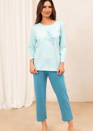 Regina PIŻAMA REGINA DAMSKA 706 TURKUS XXL-4XL
