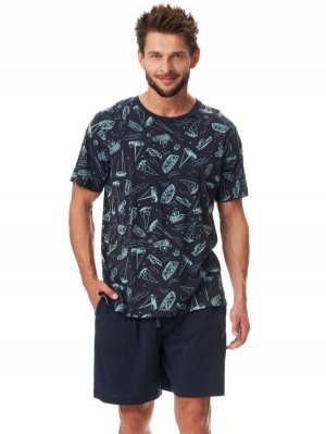 KEY PIŻAMA MĘSKA MNS 838 A23 KR R.3XL-4XL SALE