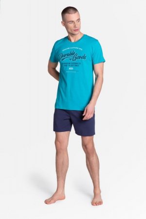 Henderson Piżama Laze 38868-69X Niebiesko-Granatowa
