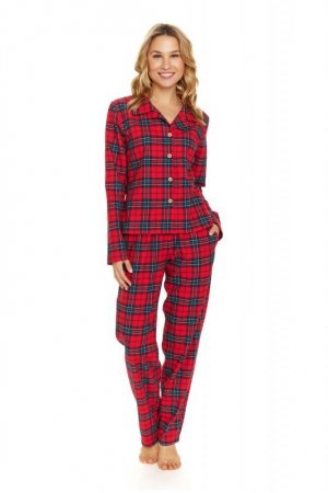 Doctornap Piżama damska PM 7125 red check