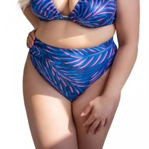 Kris line Figi kąpielowe wysokie Hawai niebiesko-różowe