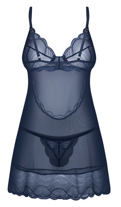 Obsessive Komplet NIGHTLY BLUE CHEMISE