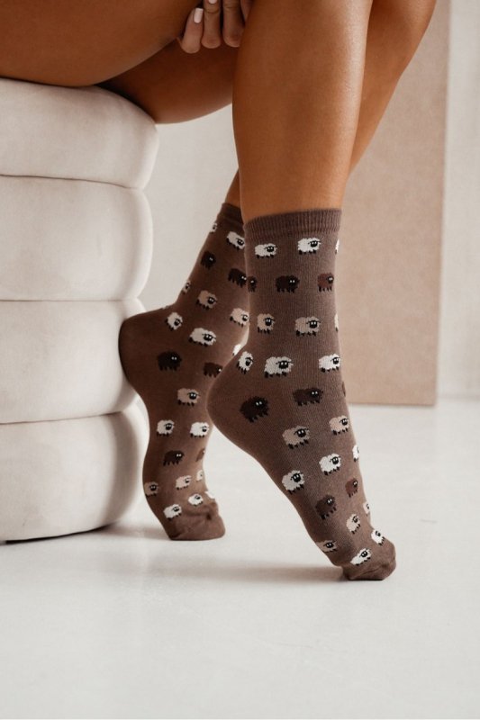 MILENA Skarpetki damskie Owieczki 0200.188