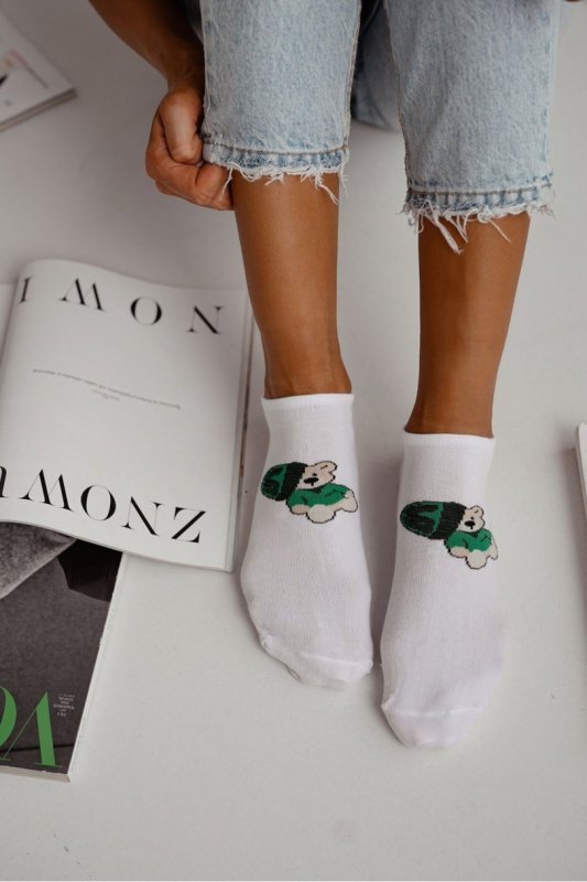 MILENA Stopki damskie Miś z czapką 1146.083