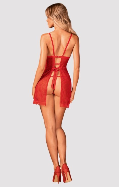 Obsessive KOMPLET OBSESSIVE CLAUSSICA BABYDOLL I STRINGI