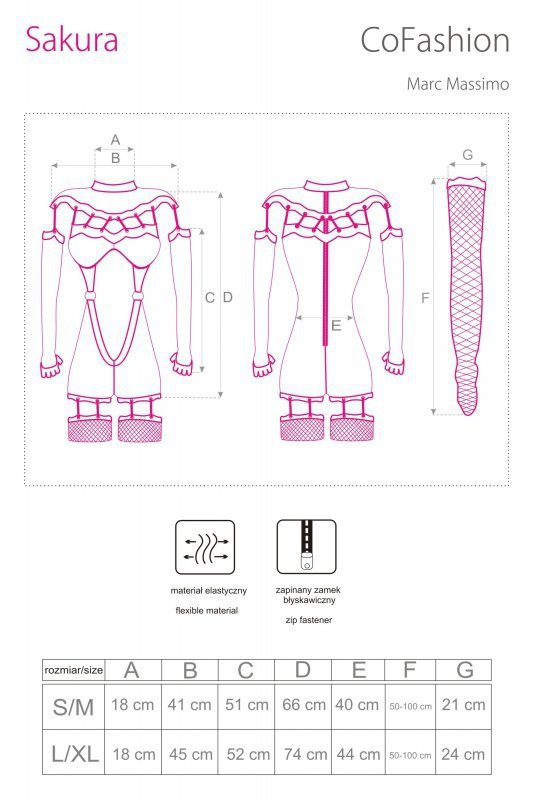 CoFashion Sakura odważne bodystoking