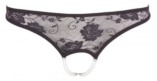 Cottelli LINGERIE Lace String Pearls black