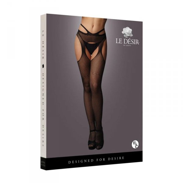Le Désir Suspender Pantyhose with Strappy Waist - One Size