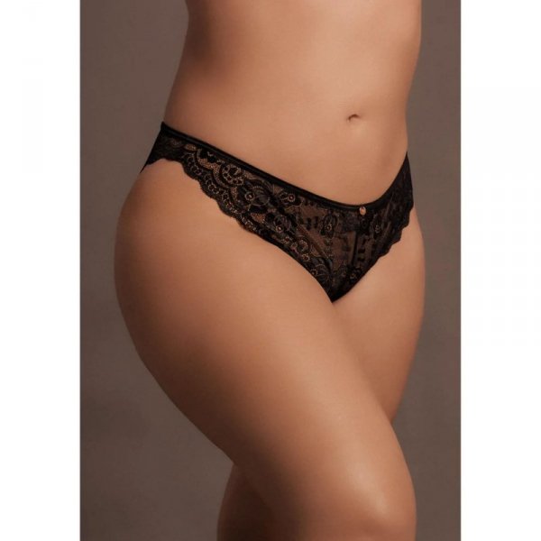 Le Désir Claire - Elastic Lace Brief with Golden Details - Plus Size