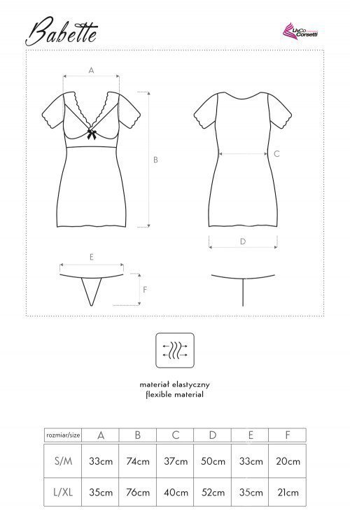 LivCo Corsetti Fashion Babette LC 90207 koszulka i majtki