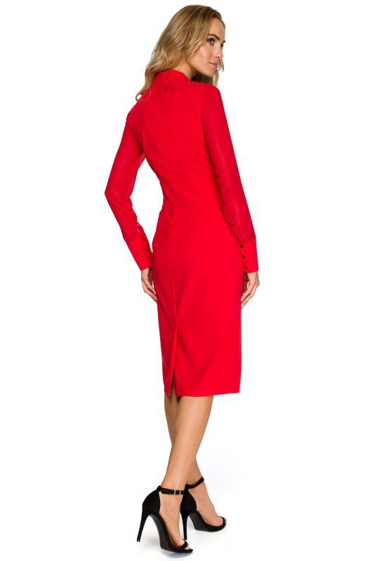 Stylove S136 Sukienka ołówkowa - czerwona