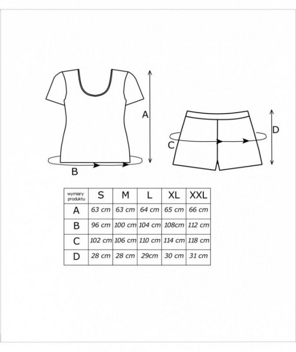 DONNA PIŻAMA DAMSKA STAR SHORT