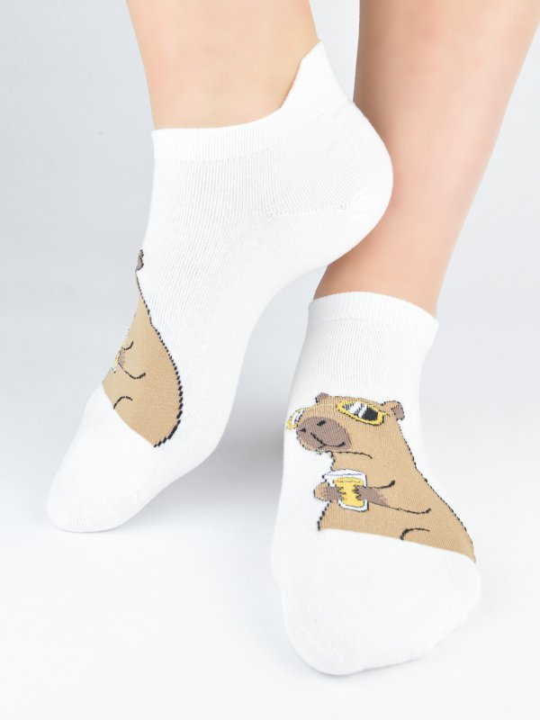 NOVITI STOPKI DAMSKIE ST111 BAWEŁNA KAPIBARA