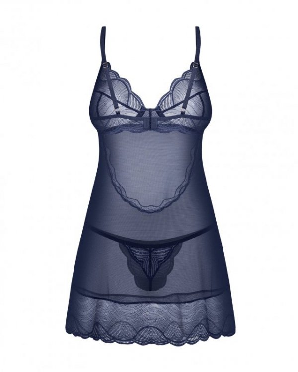 OBSESSIVE KOMPLET NIGHTLY BLUE CHEMISE