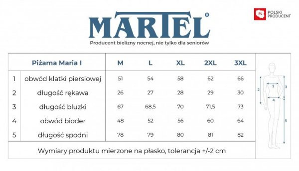 MARTEL PIŻAMA DAMSKA MARIA I 200 KR R.3XL-4XL