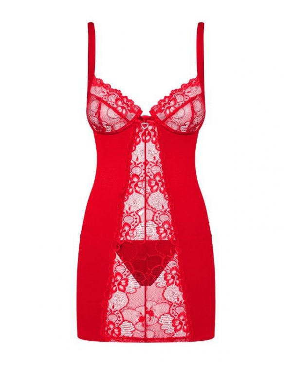 Obsessive Koszulka Heartina Chemise Czerwona + stringi GRATIS!
