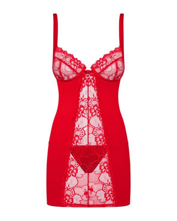 Obsessive Koszulka Heartina Chemise Czerwona + stringi GRATIS!