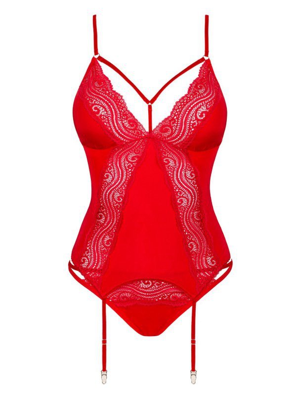 Obsessive Gorset Diyosa + stringi GRATIS! Red