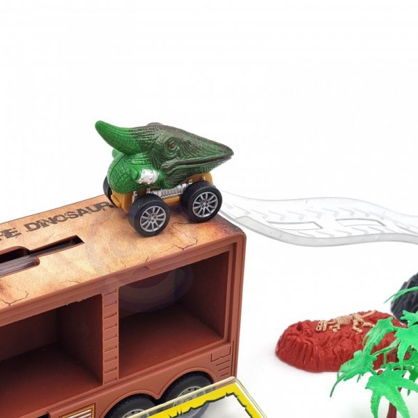 WOOPIE Cięzarówka Dinozaur z Wyrzutnią i Samochodzikami 15 el. 43018 - WYSYŁKA 24H