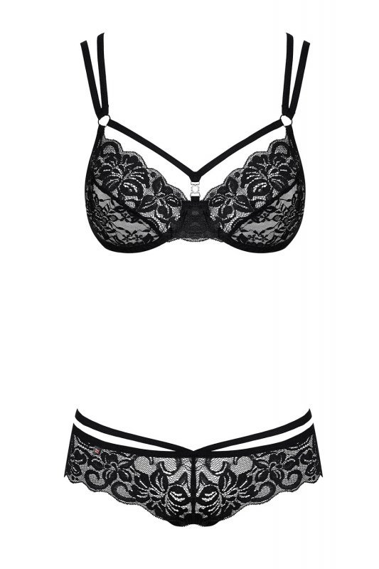 Obsessive 860-SET-1 bielizna nocna komplet biustonosz + stringi