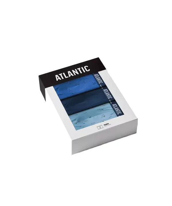 Atlantic Bokserki 213 3-pak niebieskie