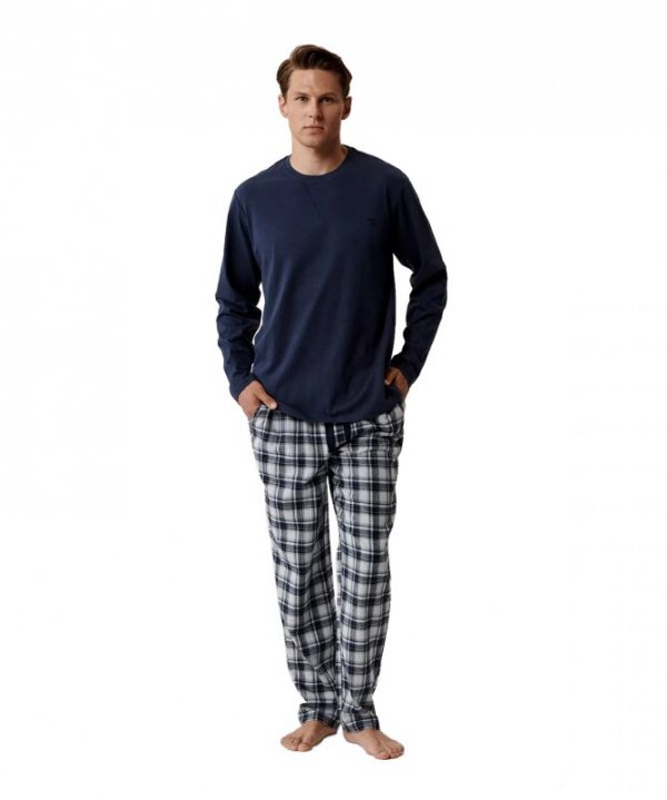 Atlantic Piżama męska NMP 393 granat/szara