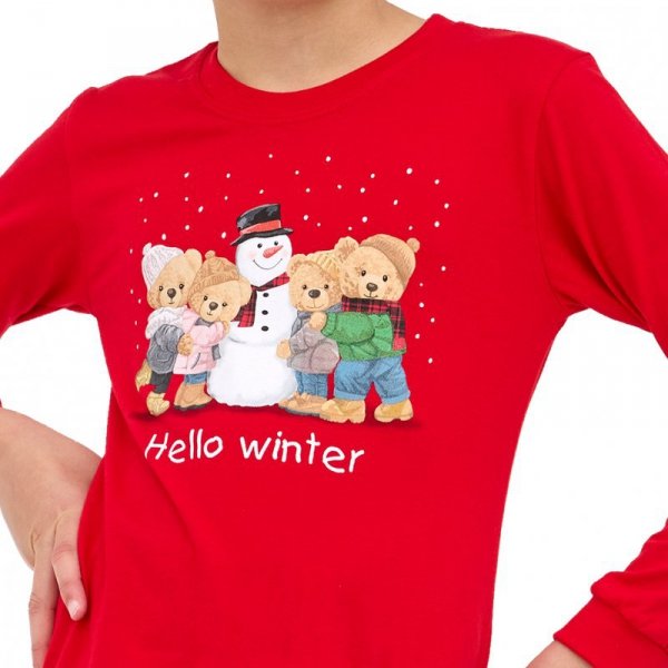 Cornette Piżama dziecięca Winter 966/171 czerwona