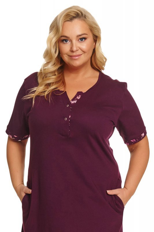 Doctornap Koszula nocna TB 7472 burgundy plus