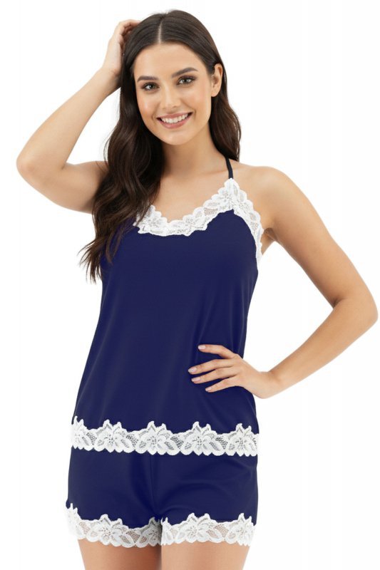 Eldar Piżama Aria granatowo-biała