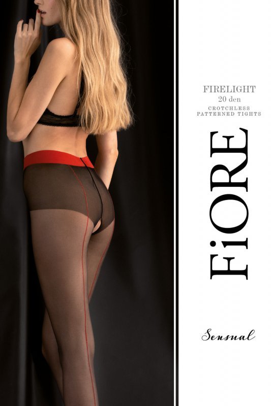Fiore Rajstopy Firelight O 5035 czarno-czerwone