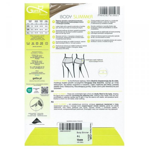 Gatta Rajstopy Body Slimmer 20 den daino