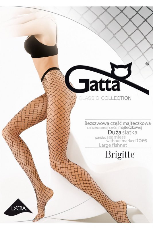 Gatta Rajstopy kabaretki Brigitte 05 czarne