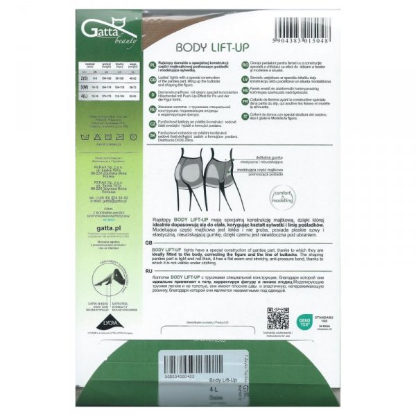 Gatta Rajstopy Body lift-up 20den golden