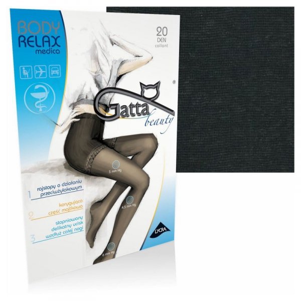 Gatta Rajstopy body relaxmedica 20 den nero